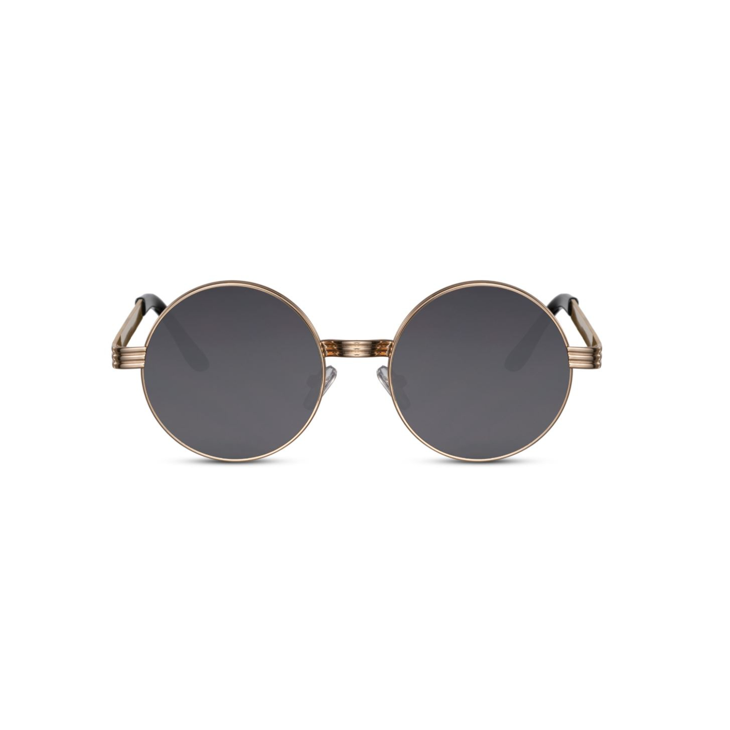 Sunglass Station Arcade Round Unisex Sunglasses - Gold