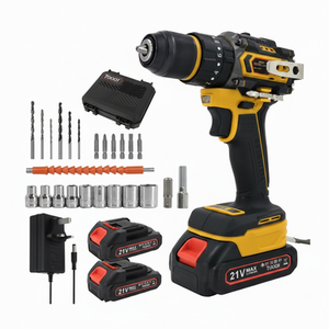 21V Cordless Drill Driver Set with Two Batteries