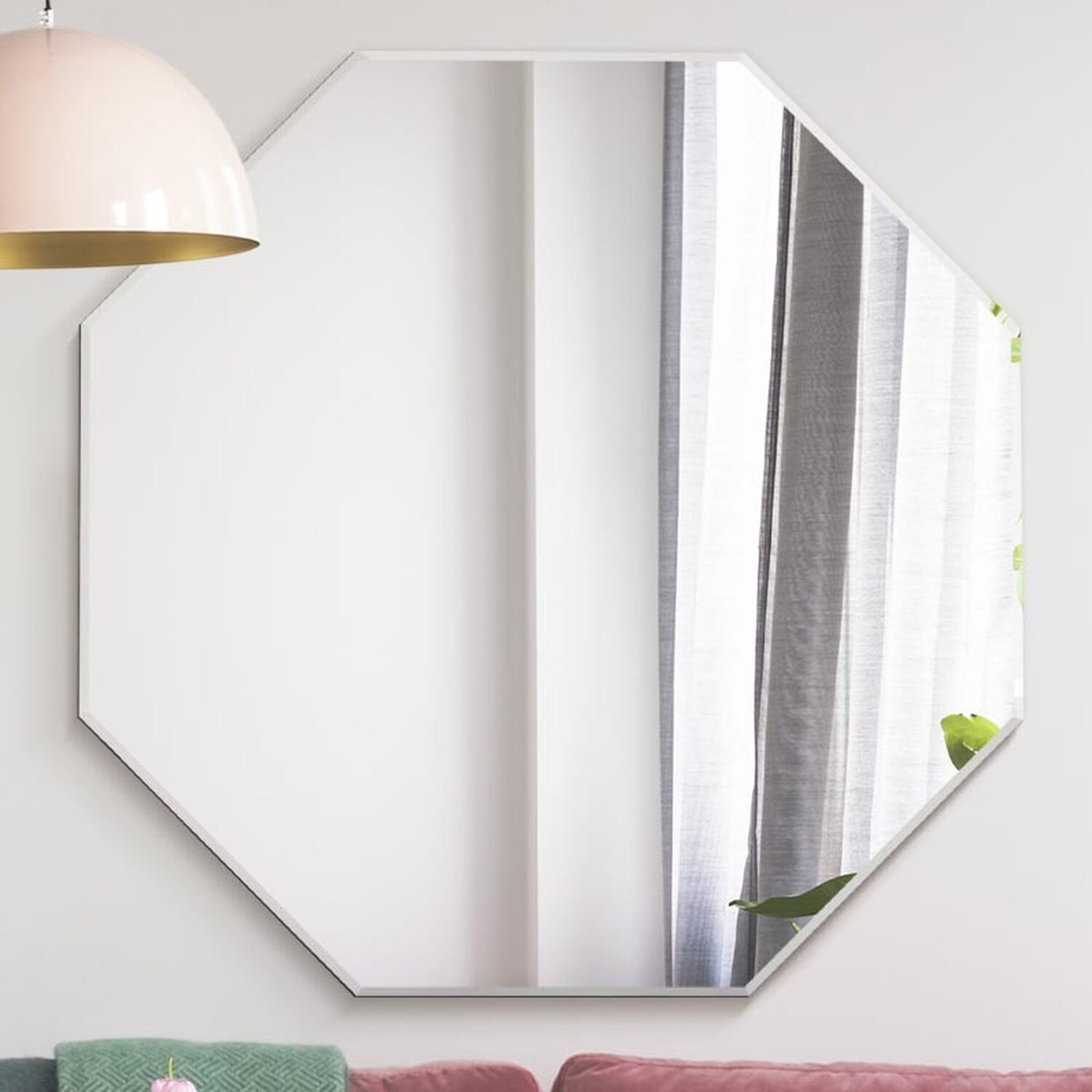 Image of Octa All Glass Modern Bevelled Octagonal&hellip;