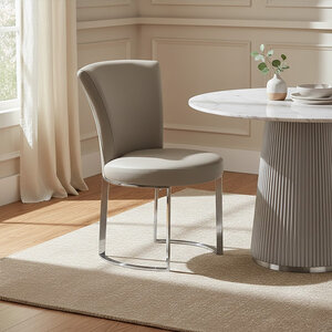 Eliza Grey Faux Leather Dining Chair