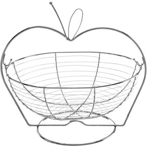 Asa Chrome Fruit Basket with Round Handle