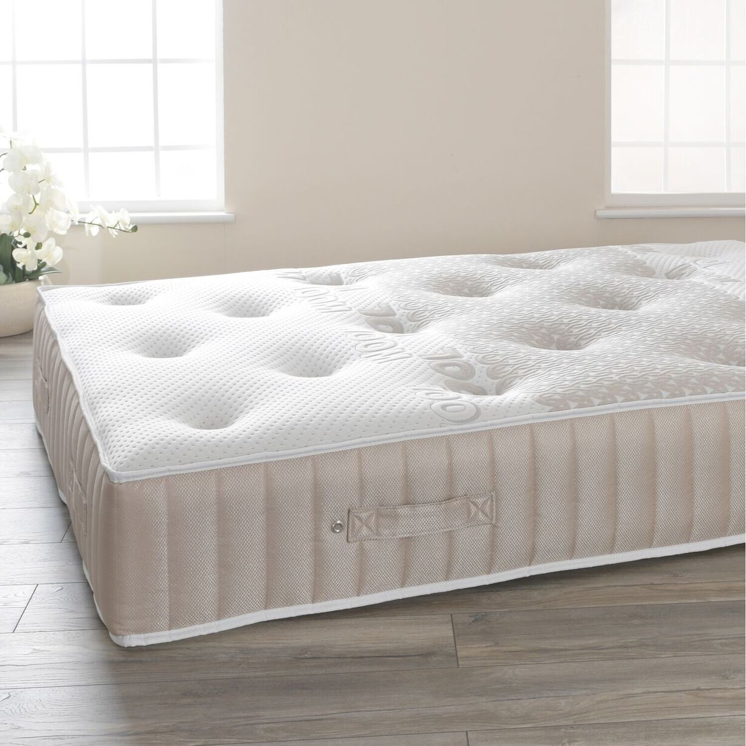 Pocket Sprung 3500 Mattress In Beige Or White - Beige Single