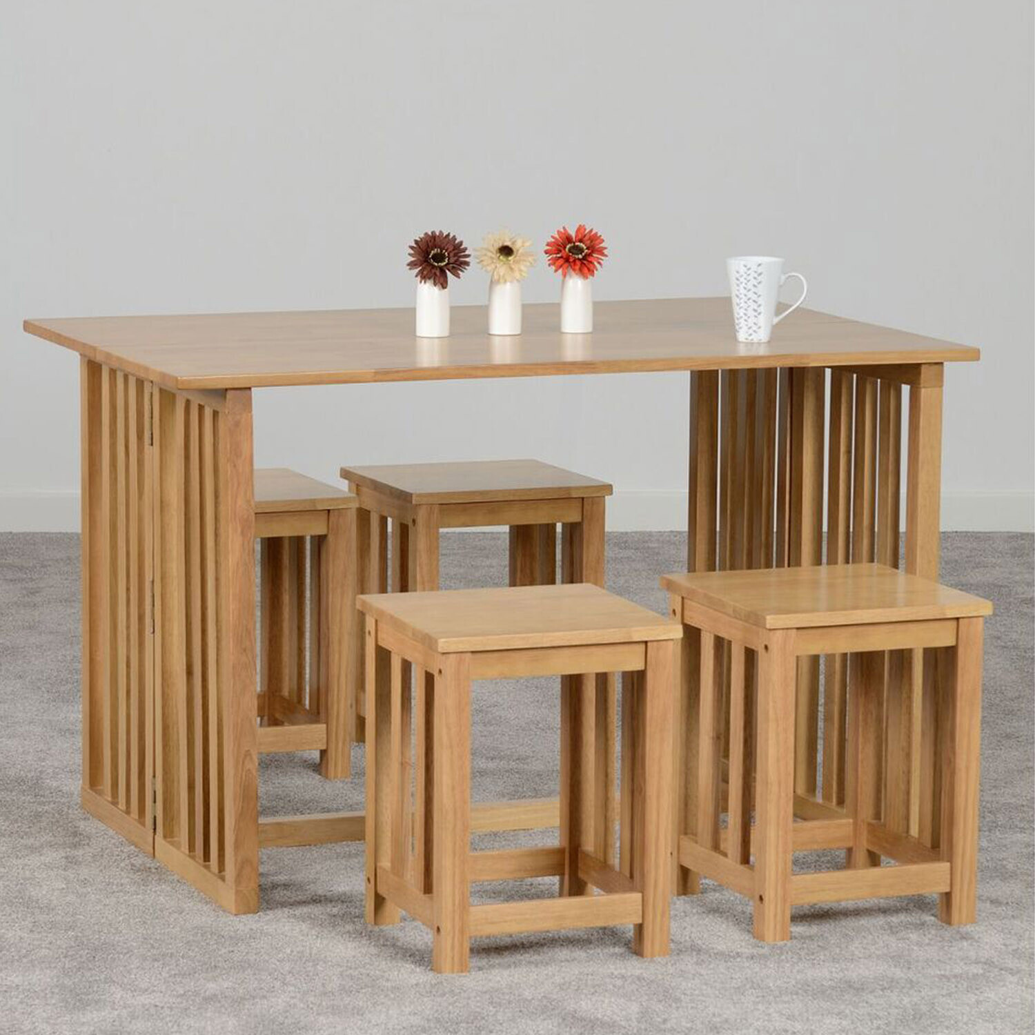 Seconique Richmond Foldaway Dining Set - Oak Varnish / 41Kg