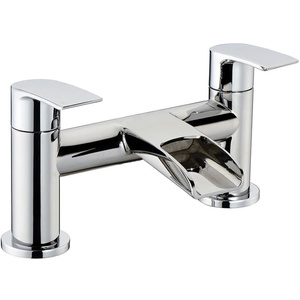 Balterley Modern Bathroom Waterfall Spout Deck Mounted Bath Filler Tap
