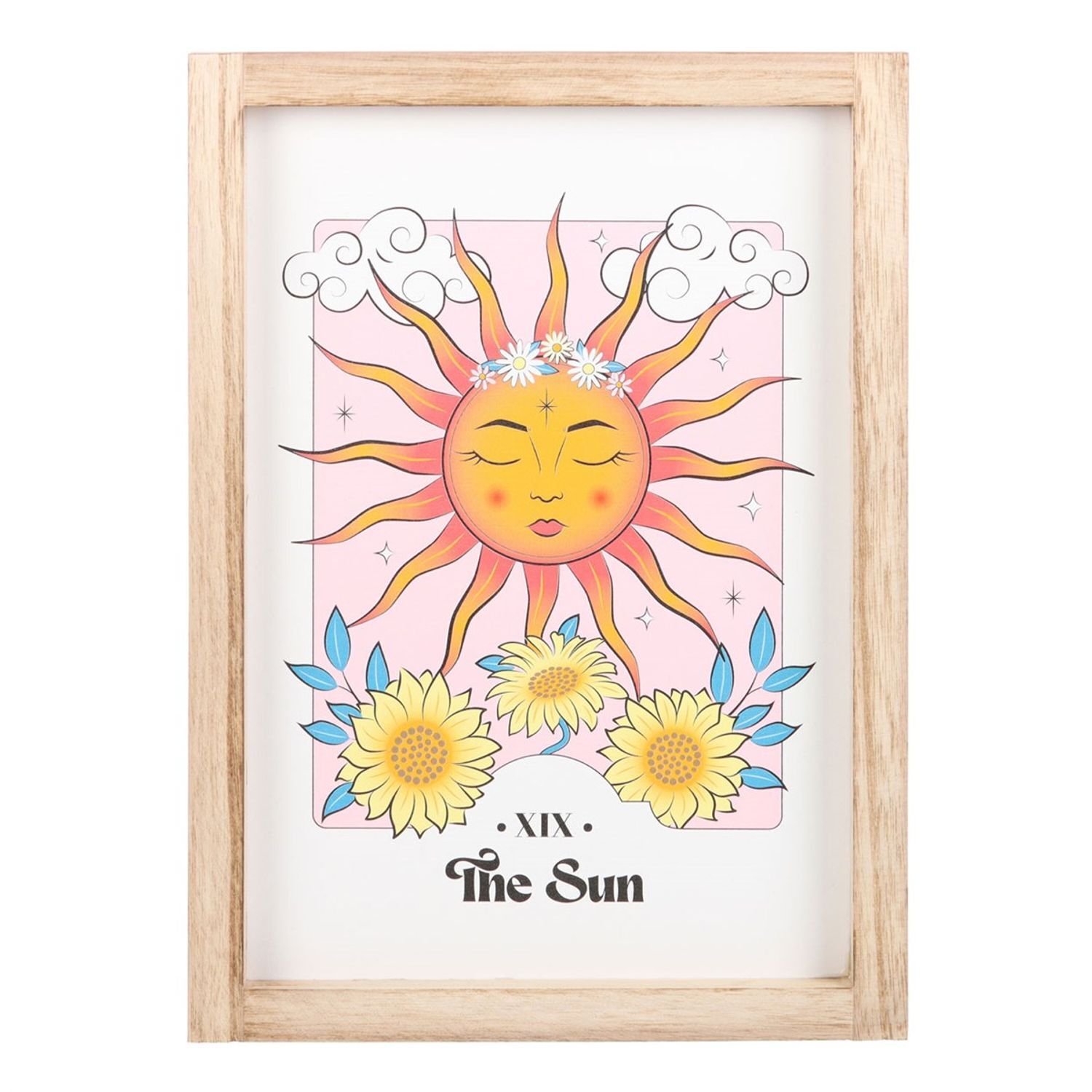 Something Different Celestial The Sun Framed Art Print - Pink/Orange/Yellow - 35cm x 25cm