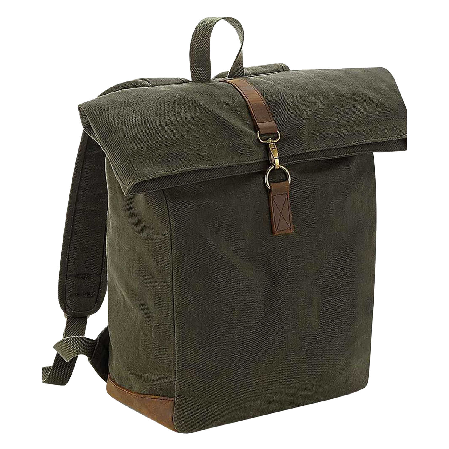 Quadra Heritage Leather Trim Backpack - Olive