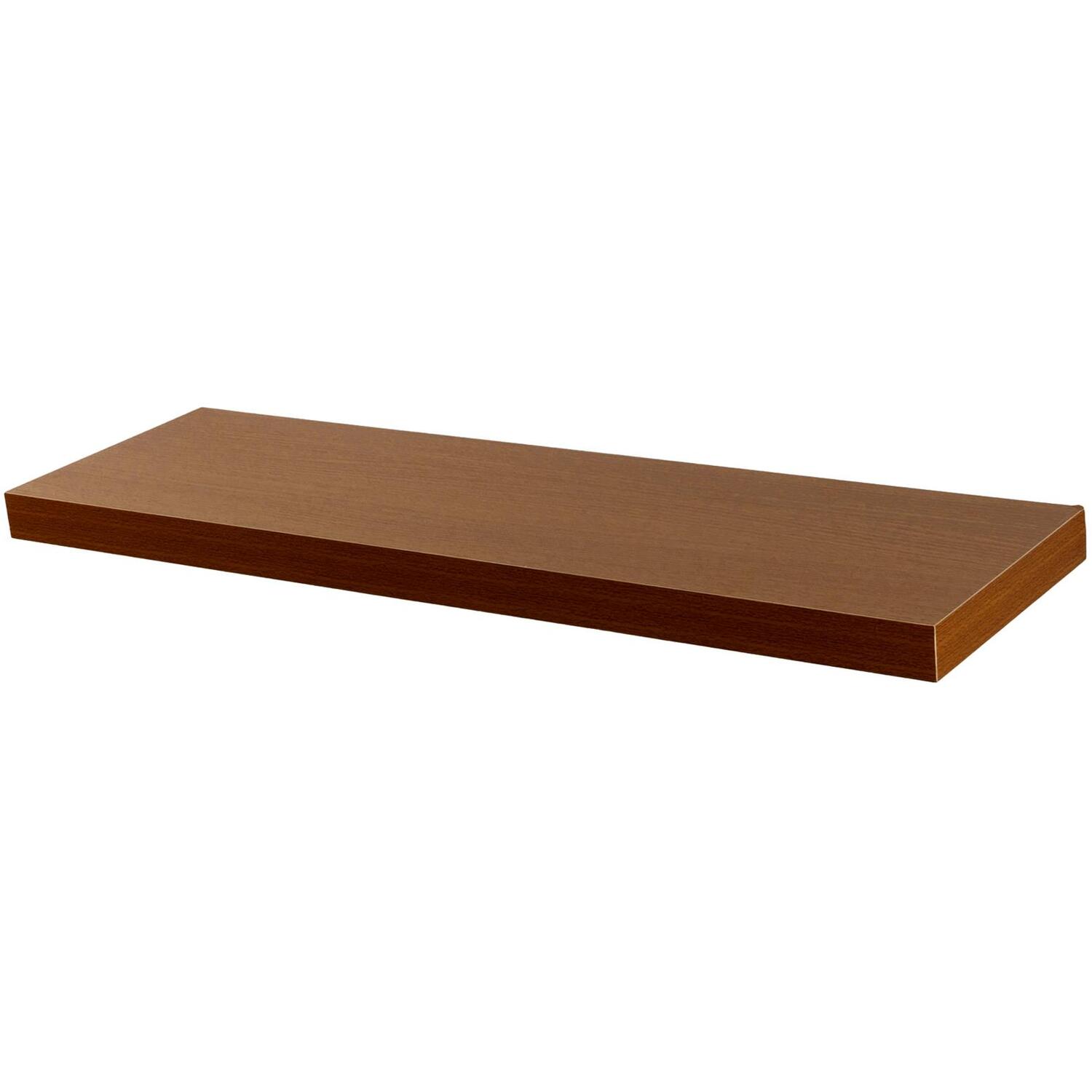 B&Q - 80Cm Floating Wall ShelfWalnutPhoto Gallery Bookshelf Wall Shelves For Storage & Display - Image 2