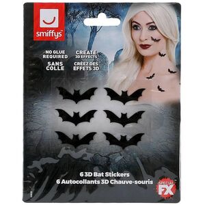 Smiffys Make-Up FX Bat Body Stickers (Pack of 6)