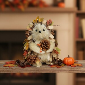 Rustic Autumn Hedgehog Decoration Ornament