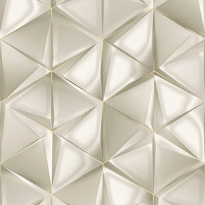 Nera Geo Wallpaper in Taupe