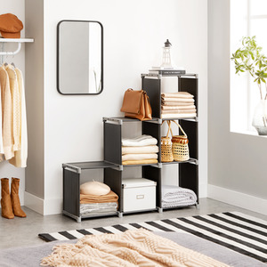 SONGMICS 6-Cube Bookcase, DIY Cube Storage Rack