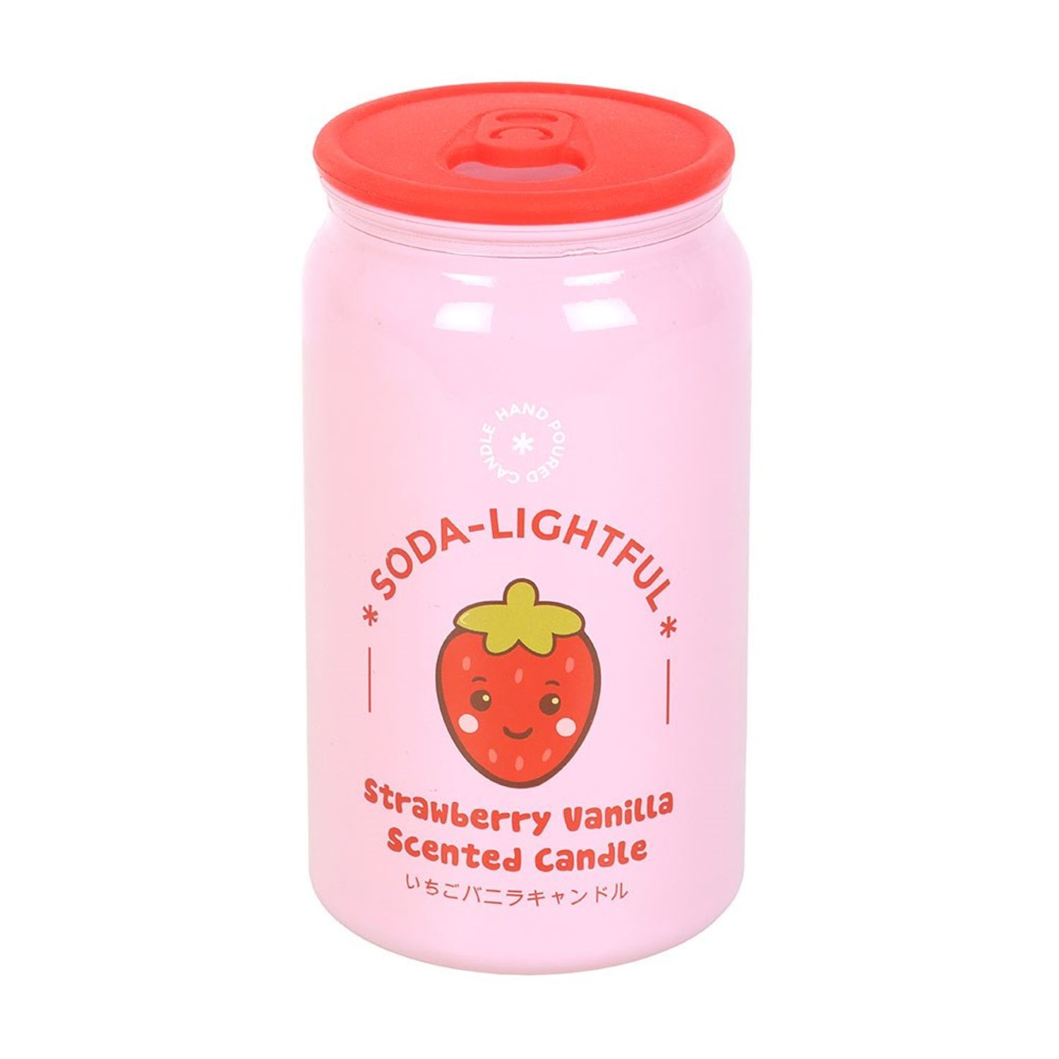 Something Different Soda-Lightful Strawberry And Vanilla Can Scented Candle - Pink