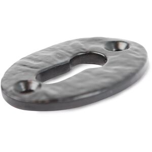 Rustic Escutcheon Plate - W35mm x H50mm - Black - Pack of 2