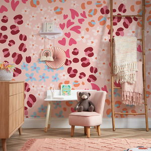 Dainty Doodles Full Wall Mural in Multicoloured