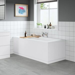 White Gloss Bath Panel 1700mm - Side MDF