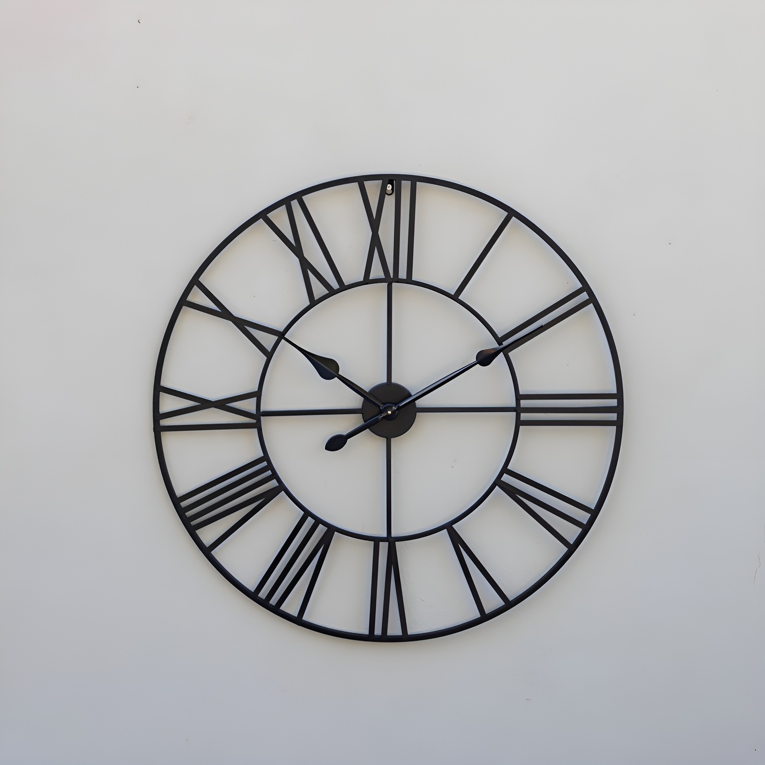 Primrose Open Dial Metal Skeleton Clock Cut Out with Black Hands 80cm Diameter