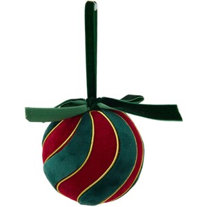 Striped Velvet Bow Bauble
