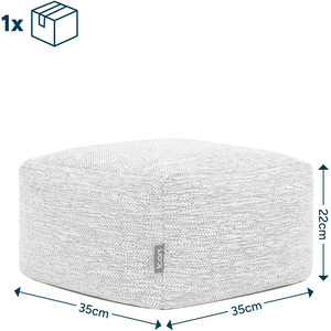 icon Woven Footstool Bean Bag, Natural