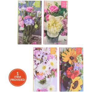 2027 Floral Slimline Pocket Diary