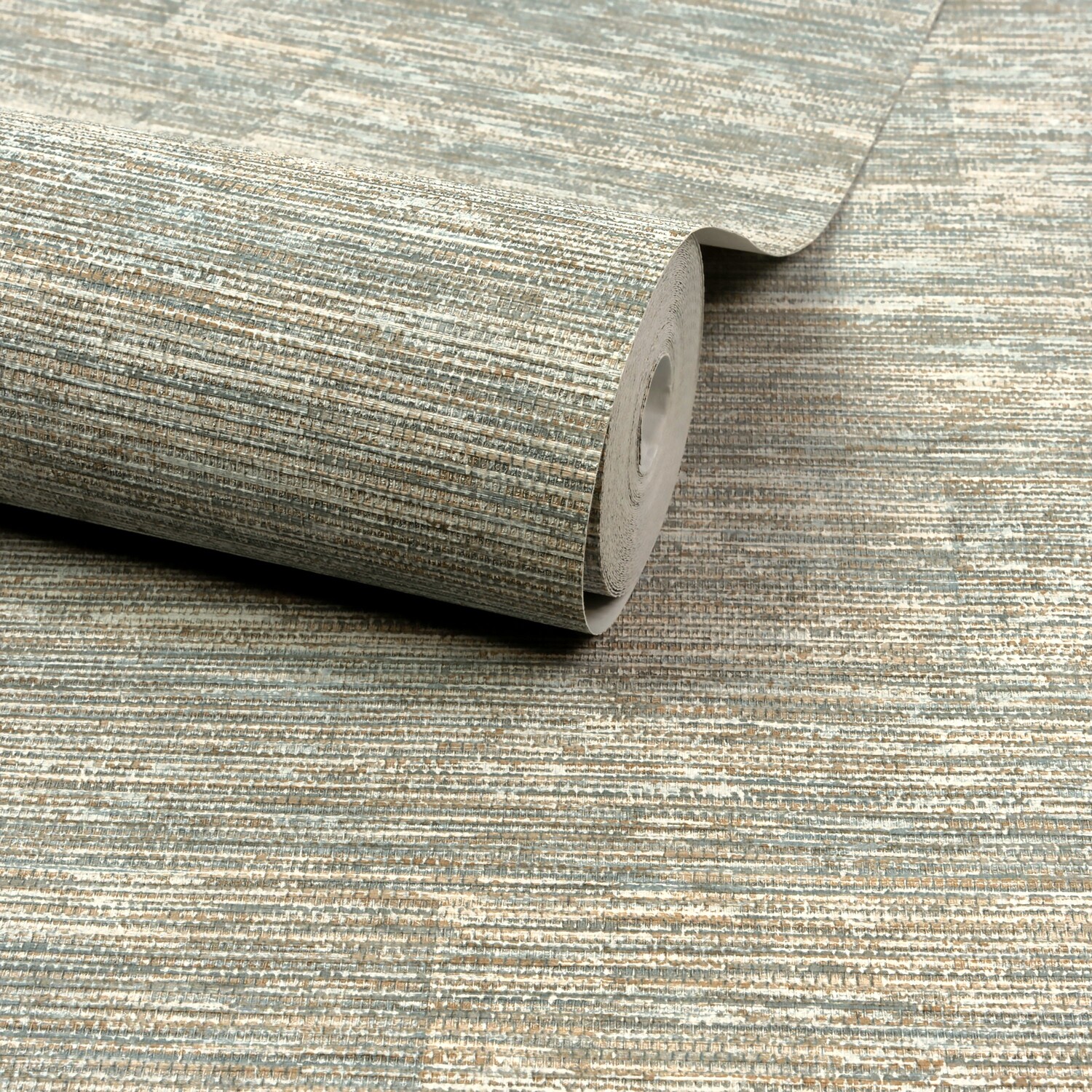 (Teal) Johor Woven Textured Vinyl Wallpaper Grandeco - Image 2