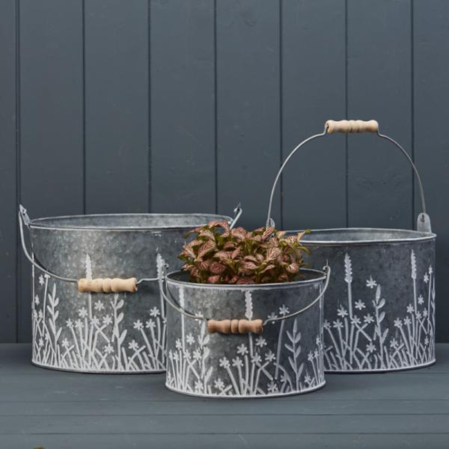  - Grey Meadow Design Buckets Set Of 3 - Image 3