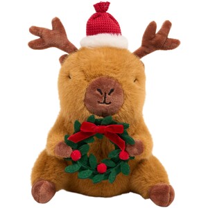 Sitting Christmas Capybara Decoration