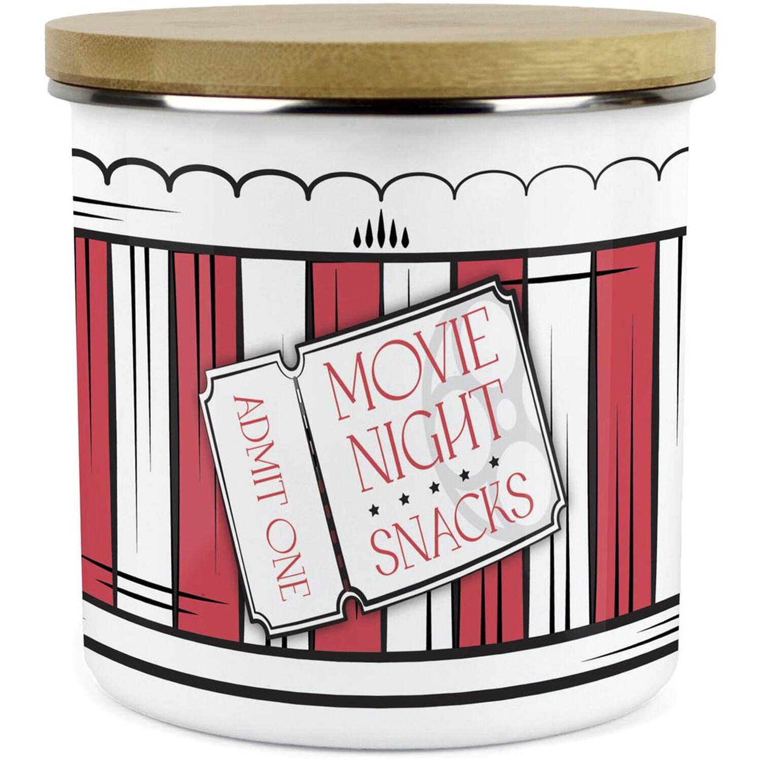 Purely Home Movie Night Snacks Large Storage Canister - White