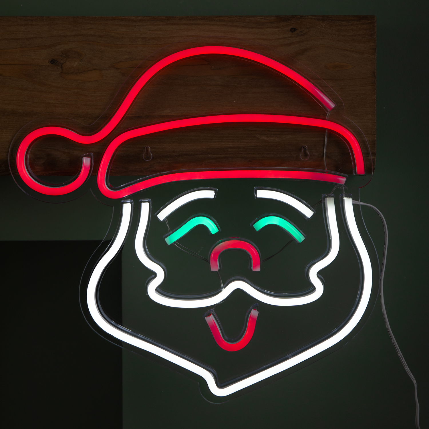 Light 35Cm Usb Powered Up Christmas Santa Multi-Coloured Neon Sign - Image 4