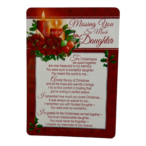 MissingYouSoMuchDaughterChristmasGravesideKeepsakeCard
