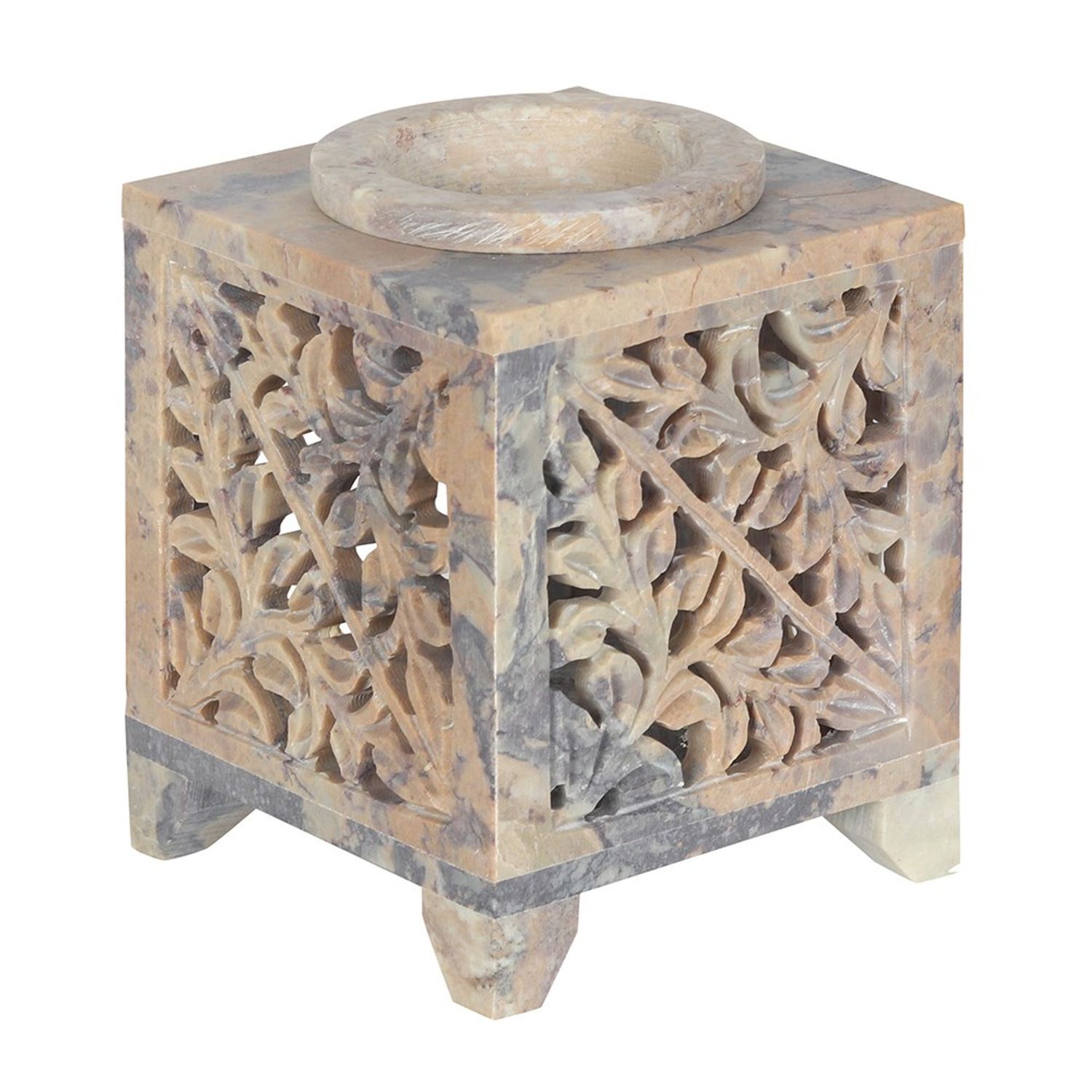 Something Different Soapstone Moroccan Arch Oil Burner in Beige