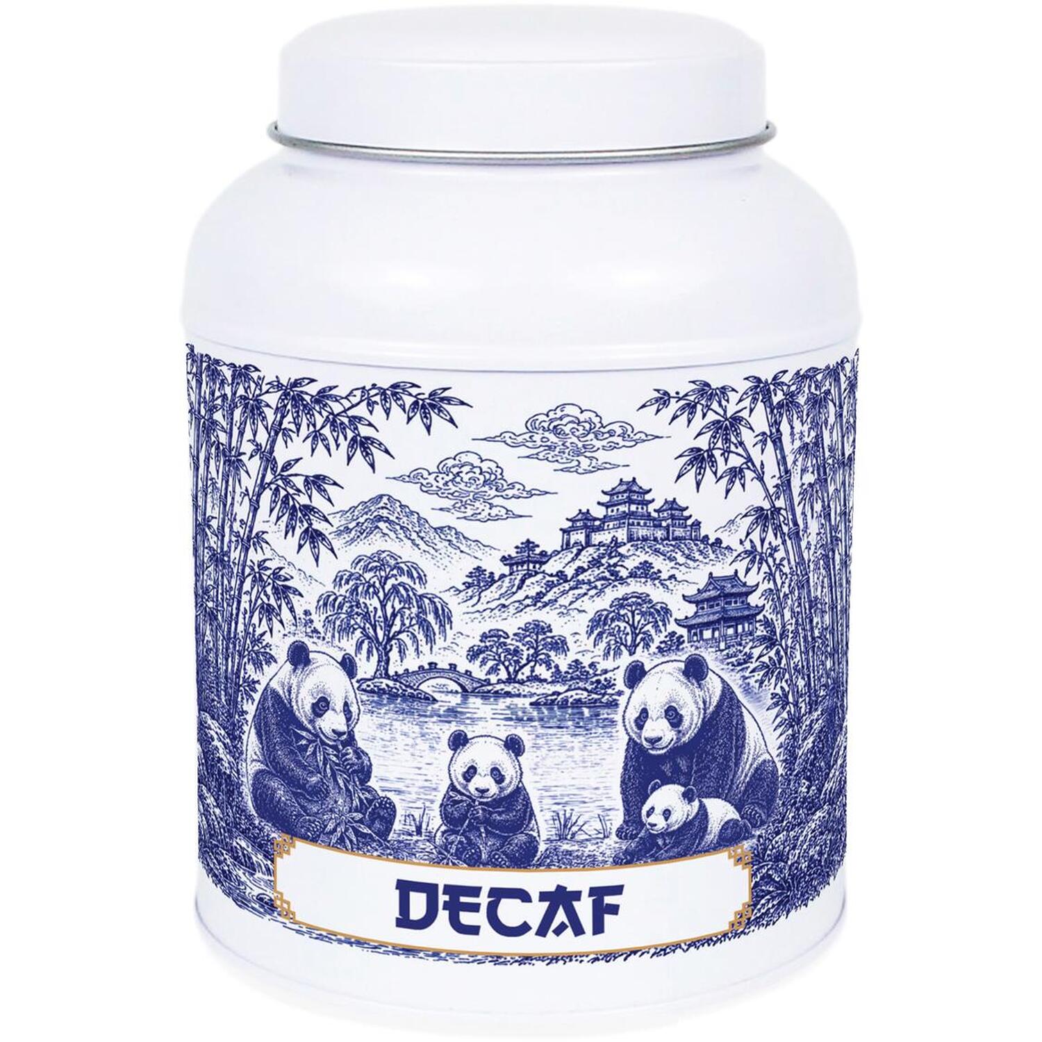 Purely Home Forest Pandas Tea, Coffee & Sugar Canisters - Small Kitchen Storage Tins - Decaf
