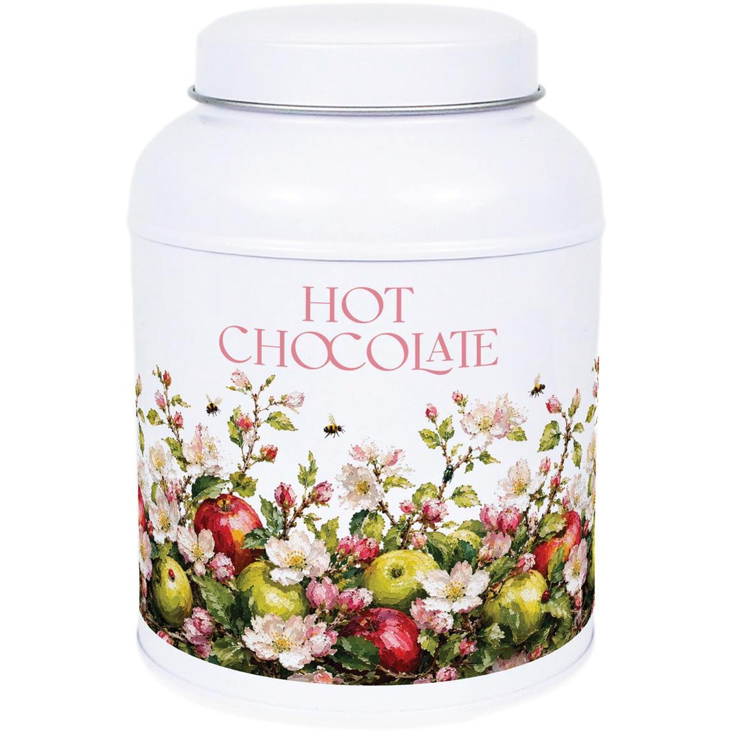 B&Q - Apple Blossoms Hot Chocolate CanisterSmall Domed Lid Kitchen Storage Tin - Image 2