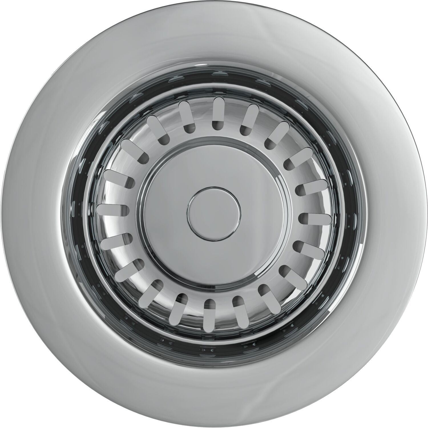 Balterley Round Kitchen Sink Strainer Waste Without Overflow - Chrome - Chrome