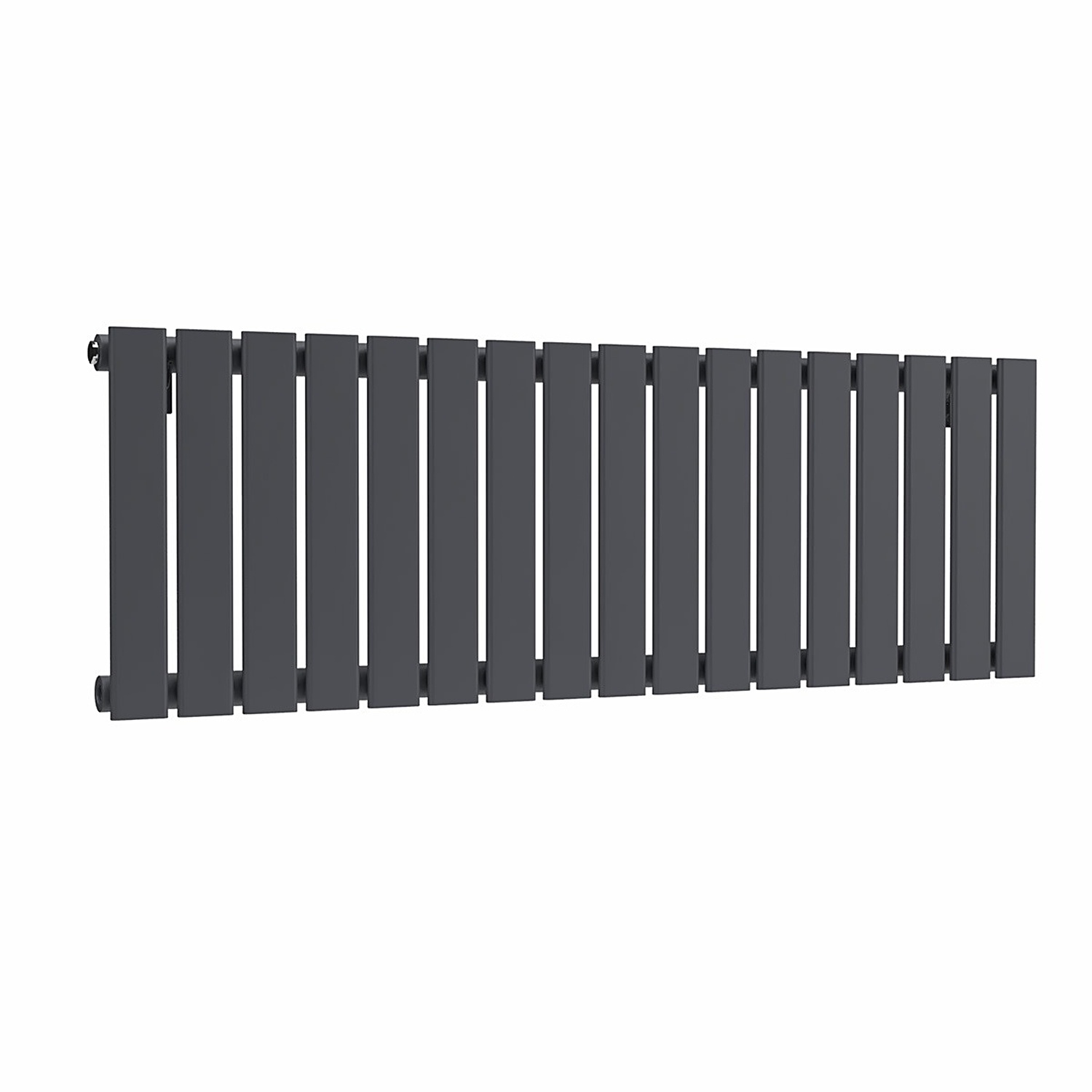 Lux Heat Flat Horizontal Radiator Anthracite Grey 400 Mm X 1190 Mm (Single). - Anthracite Grey - Image 2