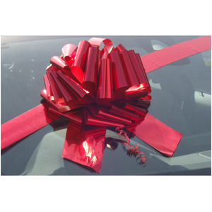 Big Red Car Bow and Ribbon (30cm)