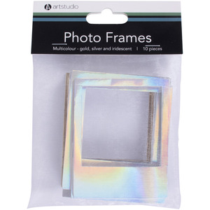 Pack of 10 Metallic Photo Frames