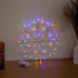 34cm Battery Operated Light up Christmas Snowflake with Multi-Coloured LEDs