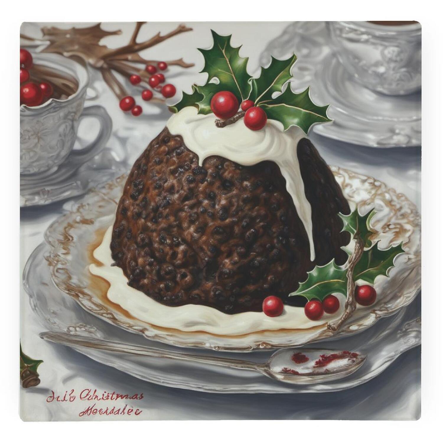Image of Christmas Pudding Glass Hot Pot Stand&hellip;