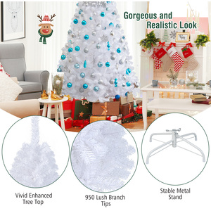 Costway 7FT Christmas Tree with PVC Branch Tips And Metal Stand