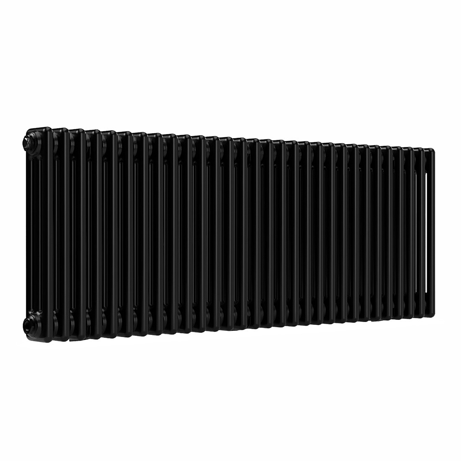 Lux Heat Horizontal 3 Column Radiator - Black - 500 Mm X 1370 Mm - Black - Image 2