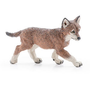 PAPO Wild Animal Kingdom Brown Wolf Cub Toy Figure - 50284