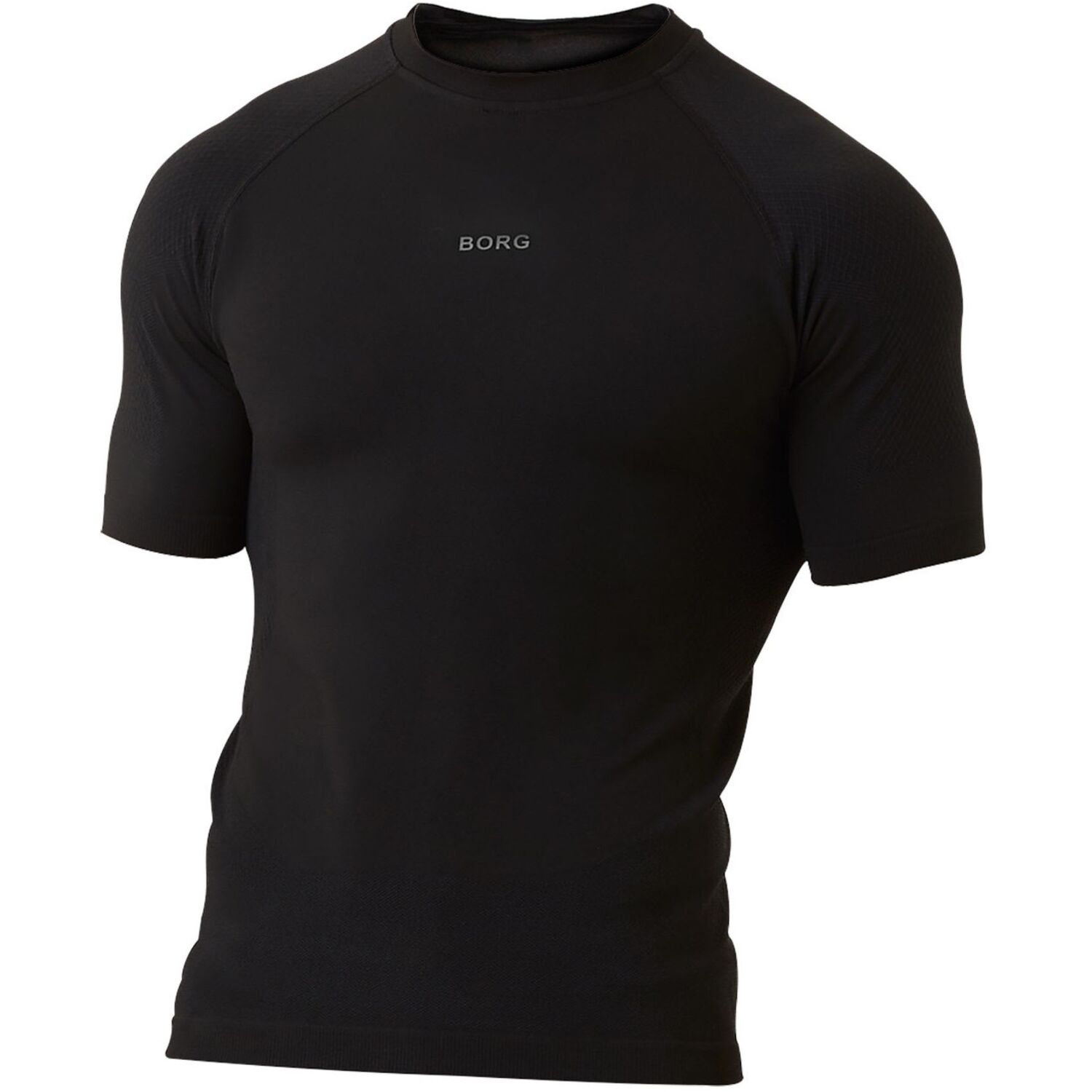 Bjorn Borg Men's Black Designer Short Sleeve T-Shirt In | Size: Medium - Image 2
