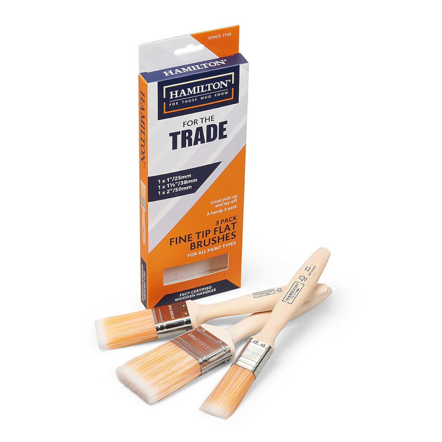 Hamilton Paint Brush Set - Tan Brown