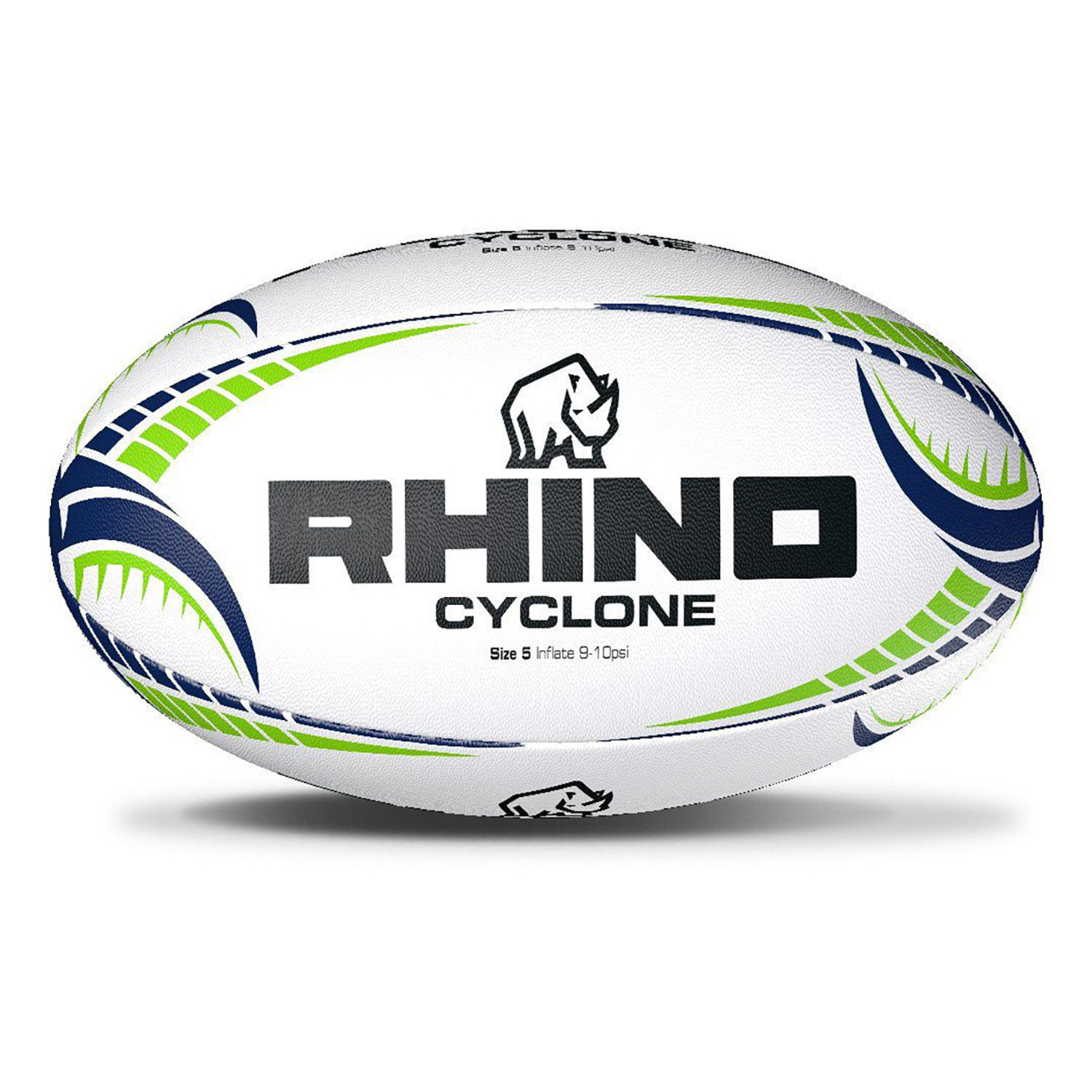 Rhino Cyclone Rugby Ball A - White / Junior