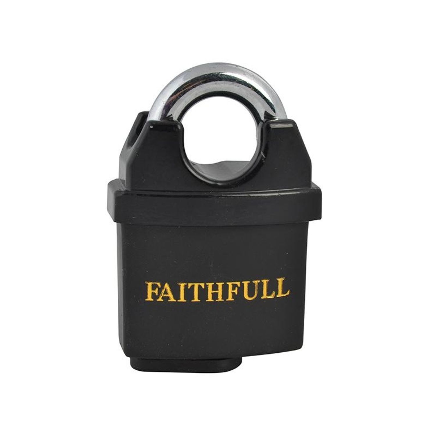 Faithfull Pvc Coated Brass Padlock 50Mm A - Multi Colour