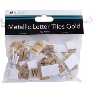 Pack of 150 Metallic Letter Tiles
