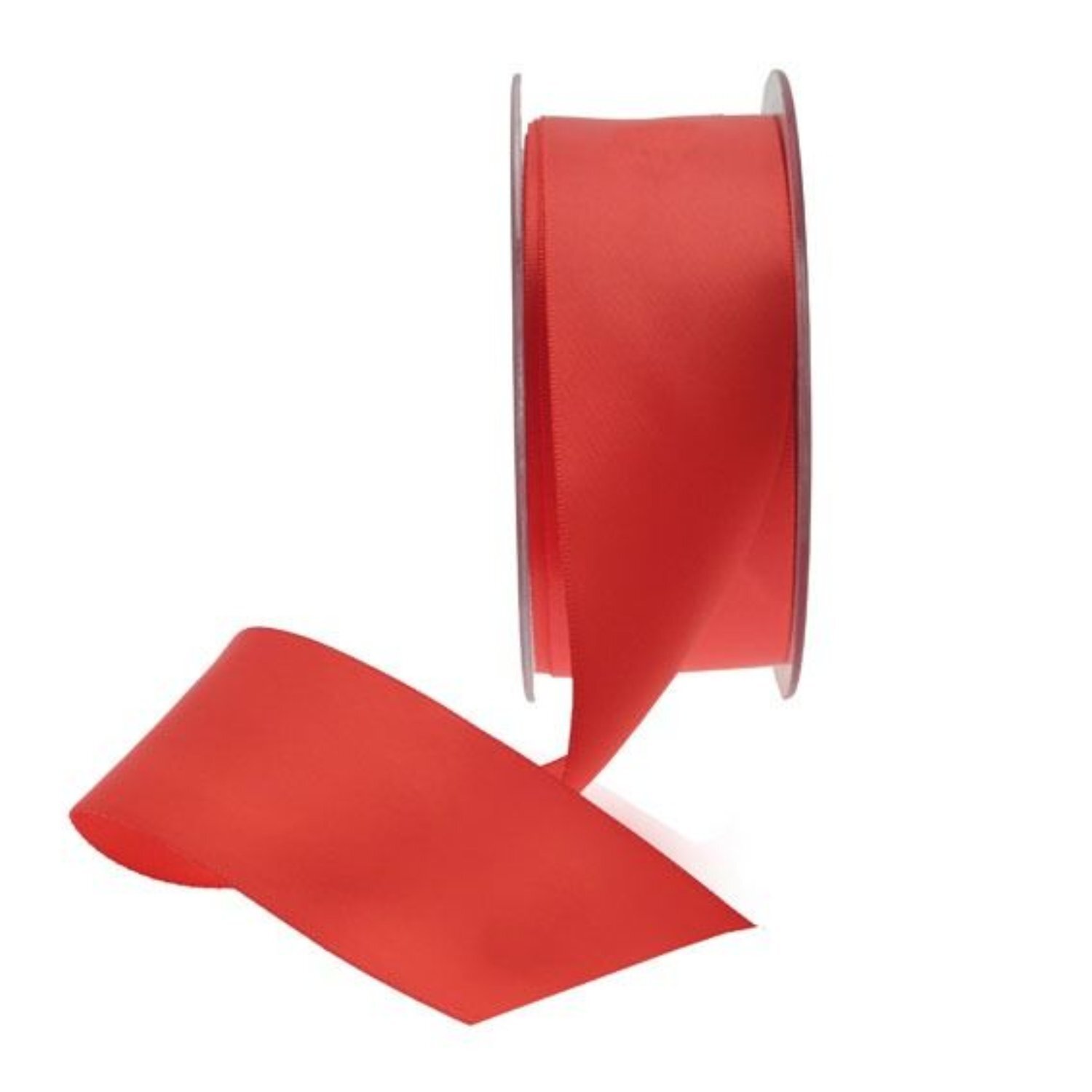  - Bright Satin Ribbon 38mm 2 PackRed Non-Wired Ribbon - Image 3