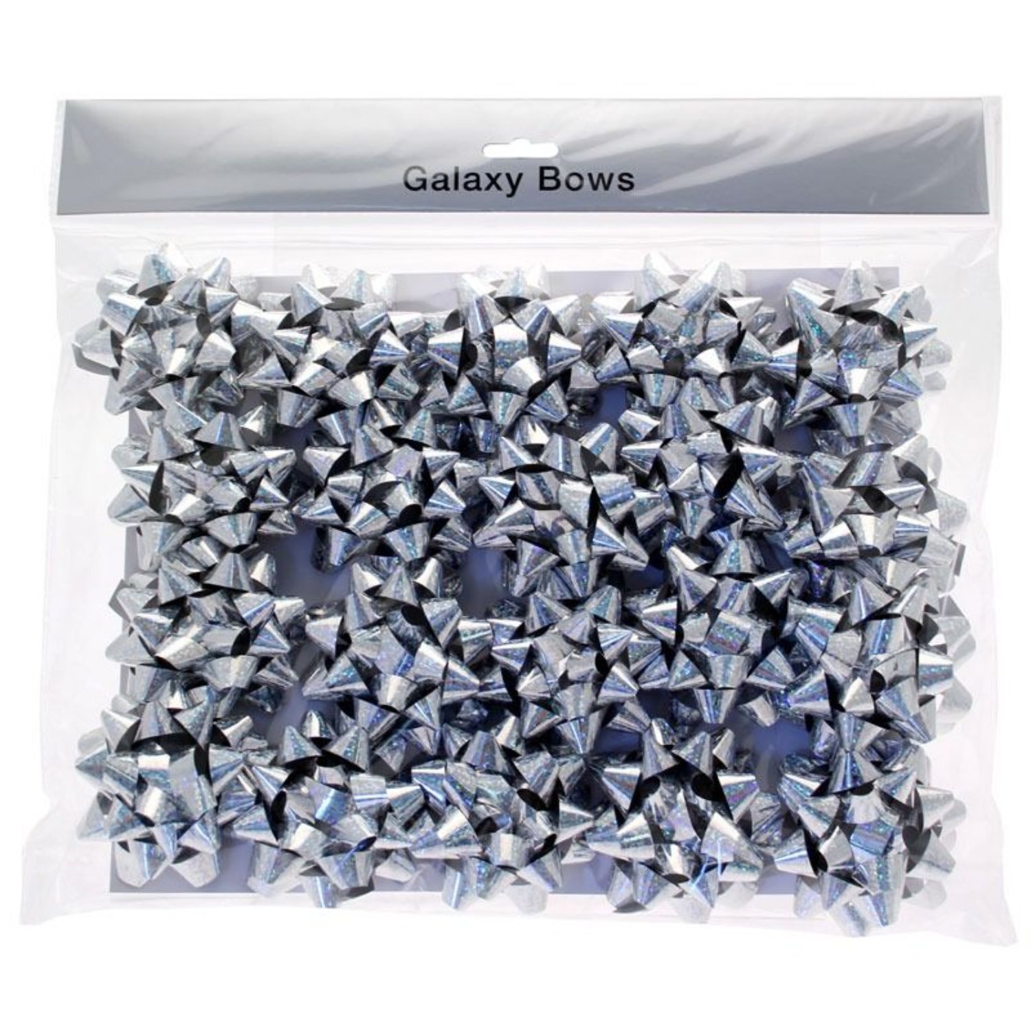  - Holographic Sticky Back Bows PackSilver - Image 3