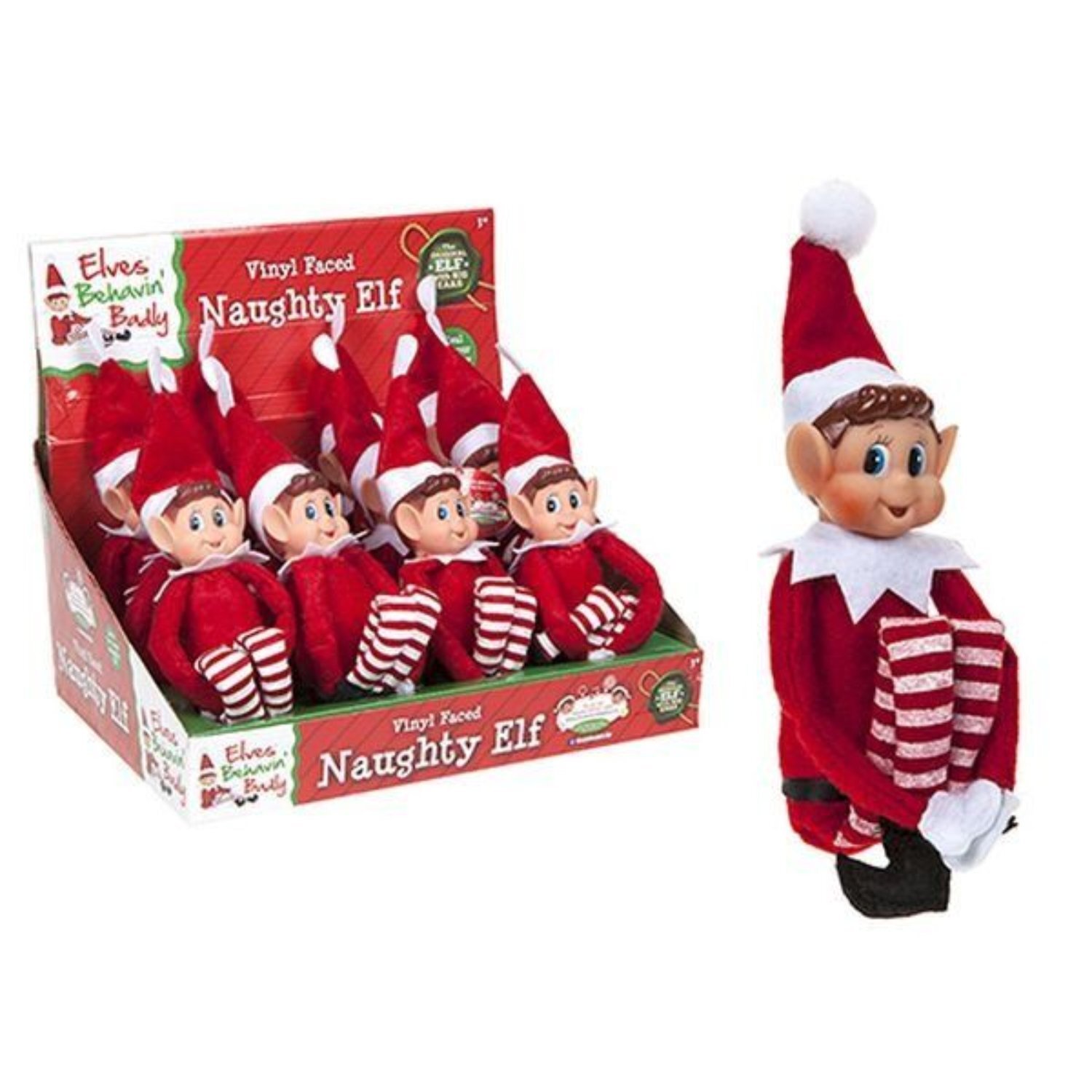 Kdmd Unisex Red 12 Inch Boy Christmas Naughty Elf 2 Pack In - Image 2
