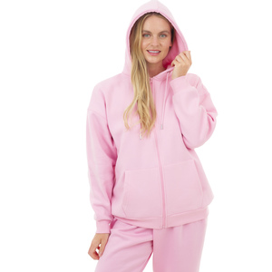 Cozy Soft & Comfortable Over Sized Polycotton Zip-Up Hoodie